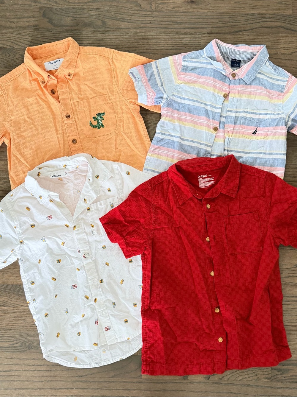 Lot of 4  Kids Button-Down Shirt Set Boys Nautica, Old navy, Cat&jack